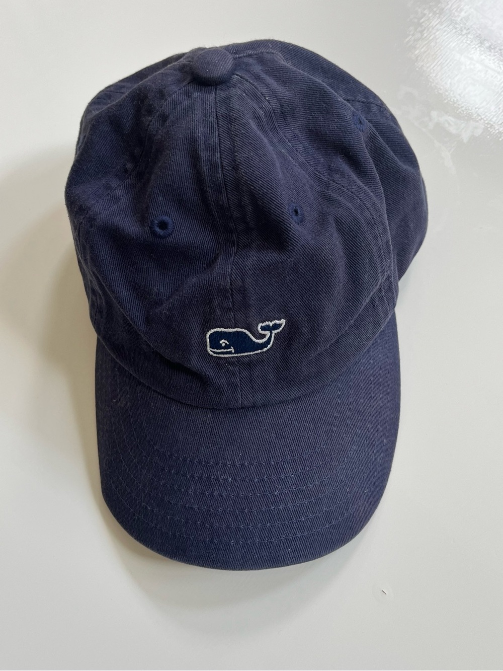 Vineyard Vines Navy Embroidered Whale Baseball Hat - Picture 2 of 4